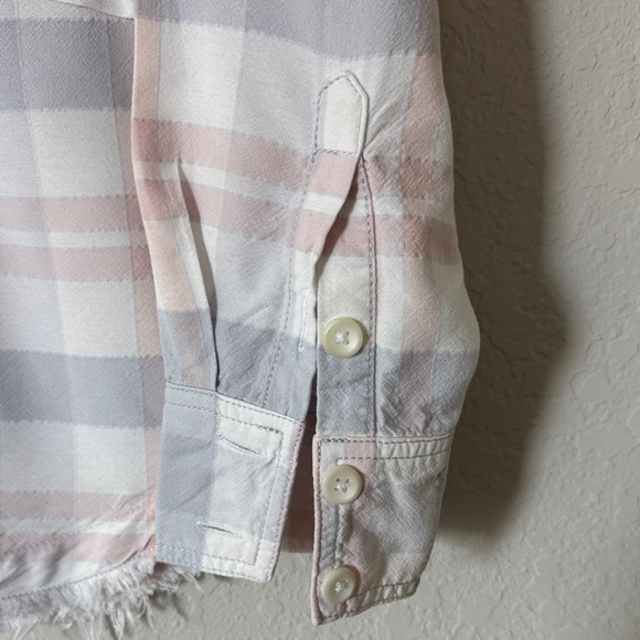Free People Pastel Plaid Shirt - Picture 4 of 6